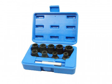 Набор торцевых головок для поврежденных гаек и болтов, 10-19 мм, кейс, 10 предметов МАСТАК 109-30010C