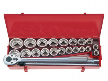 Набор торцевых головок с принадлежностями, 24 предмета KING TONY 6224CR
