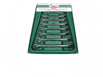 Комплект ключей разрез/храп 8-19мм 8шт Hans 16658MUB