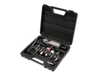 Пневмодрель с набором насадок, 22000об/мин, цанговый патрон ROSSVIK RT-1206K