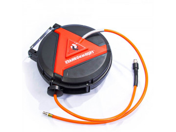 Шланг на самоскручивающейся катушке 8/12 мм 10 метров СТАНКОИМПОРТ HR0812HPVC